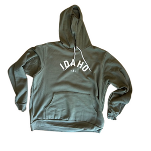 Green “Be Idaho” Pullover Hoodie – Soft Midweight Fleece
