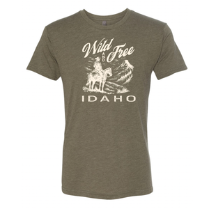 Green “Wild & Free” Idaho T-Shirt – Unisex Comfort Tee