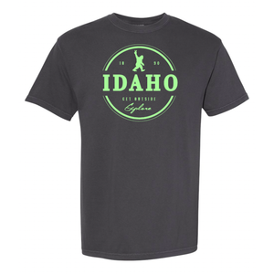 Gray “Peace Sasquatch” Idaho T-Shirt – Soft Unisex Tee by Be Idaho Clothing
