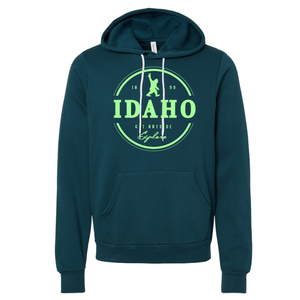 Green “Peace Sasquatch” Idaho Hoodie – Soft Pullover by Be Idaho Clothing